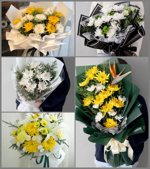 河北沧州河间市故仙乡白事花束代送